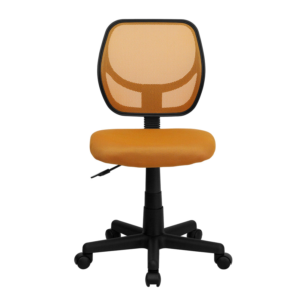 Image of Flash Furniture Mid-Back Mesh Swivel Task Chair - Orange