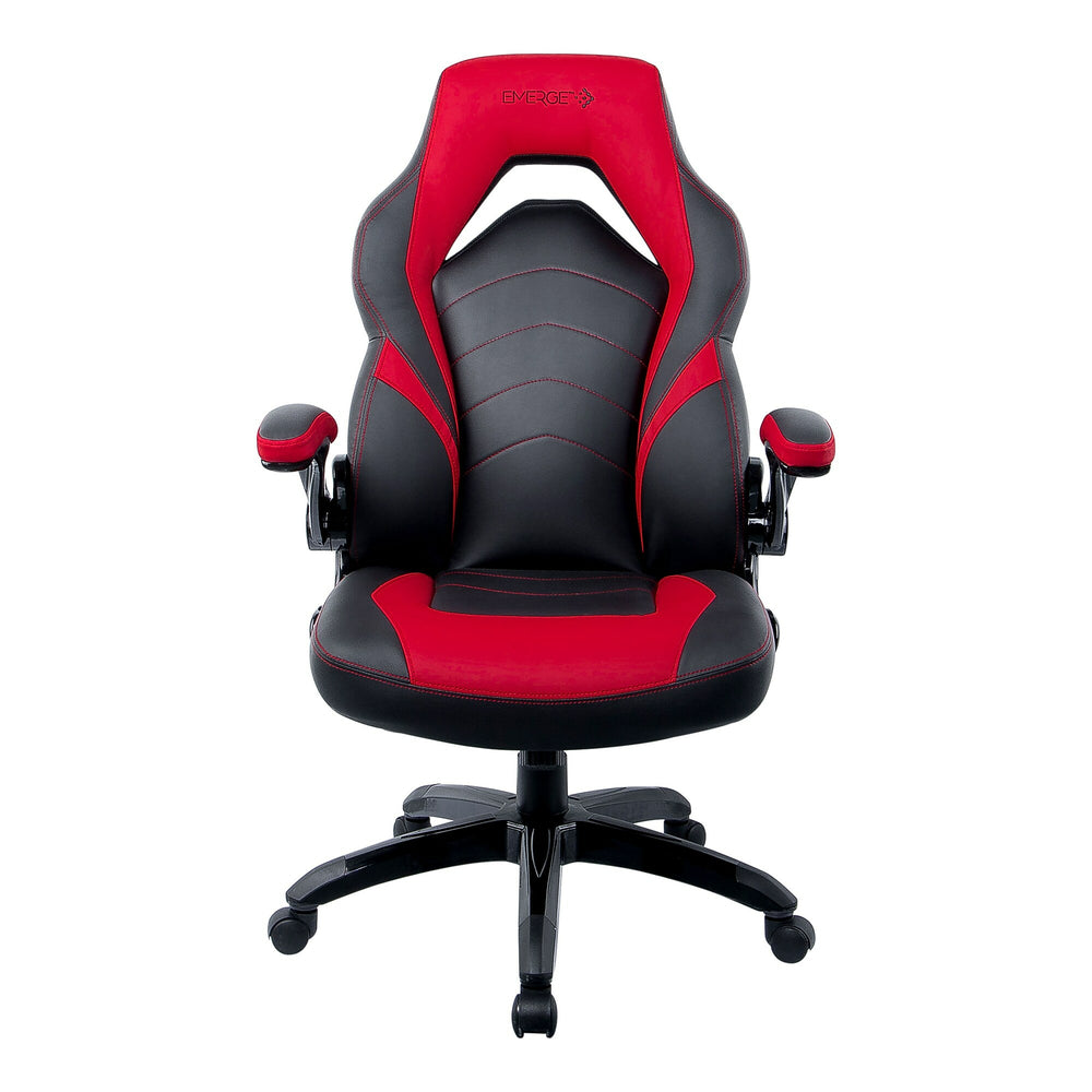 staples emerge vortex bonded leather gaming chair black and