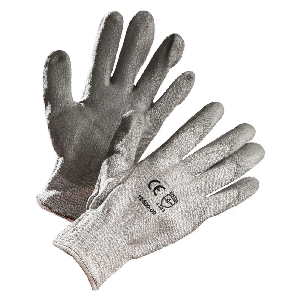 Image of Forcefield Samurai Grey HPPE Cut Resistant Glove with Polyurethane Palm Coated - Grey - Large - 2 Pack