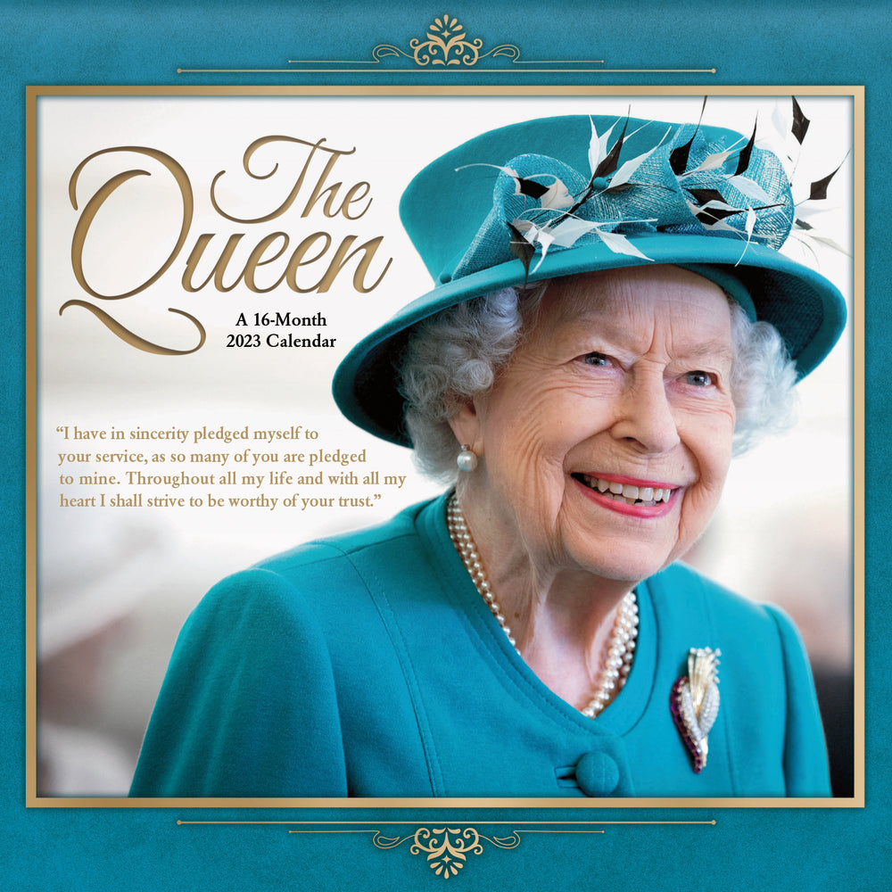 Image of DateWorks 2023 Queen Elizabeth 16-Month Wall Calendar - 12"W x 12"H - English