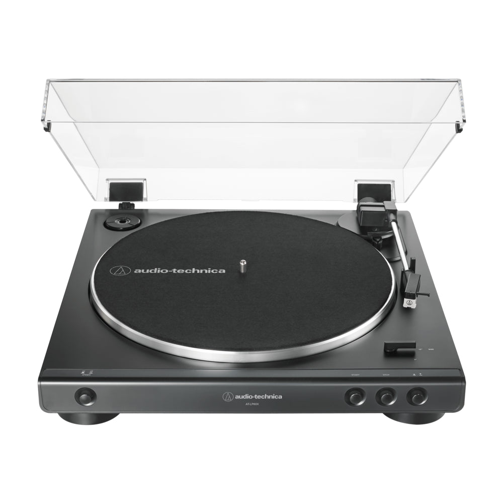 Image of Audio-Technica AT-LP60X-BK Fully Automatic Belt-Drive Stereo Turntable - Black