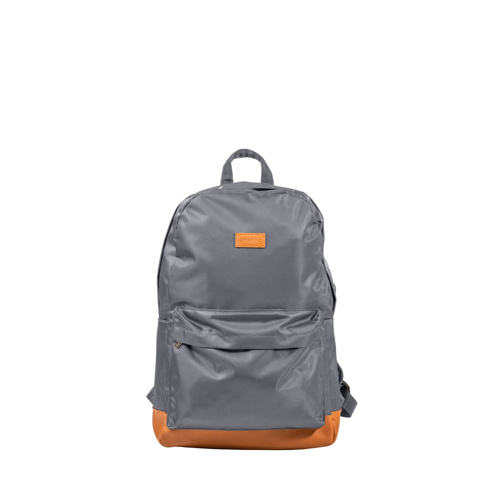Image of CHAMPS The Every Day Smart Waterproof Nylon Backpack with Charging Port - Grey
