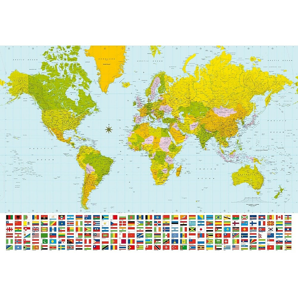 Image of Ideal Decor Map of the World Wall Mural, 100" x 144"