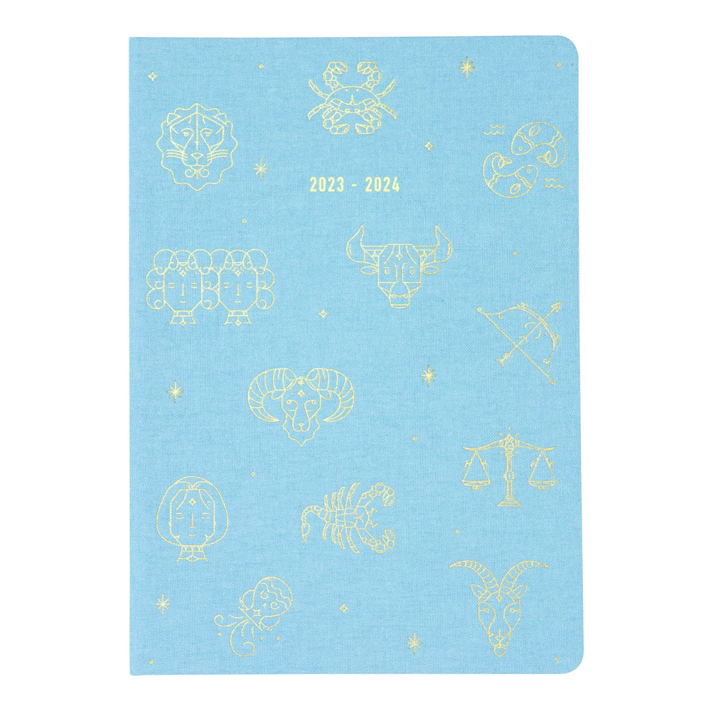 Image of Letts 2023-2024 Academic Weekly Planner - 8-1/4" H x 5-7/8" W - Assorted - Zodiac Designs - Multilingual