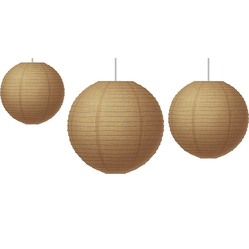 Image of Teacher Created Resources Burlap Paper Lanterns, 9 Pack, 9 Set