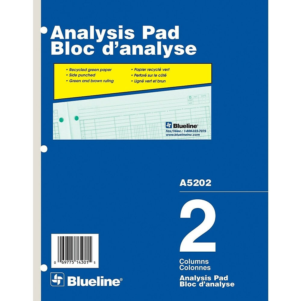Image of Blueline Analysis Pad, A5202, 2 Columns