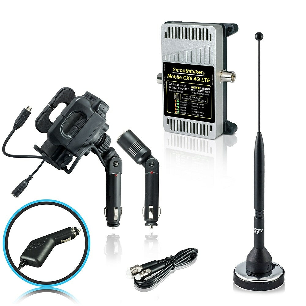 Image of Smoothtalker Mobile CX6 30dB 4G LTE Extreme Power 6 Band Cell Phone Booster Kit, 11" Magnetic Antenna