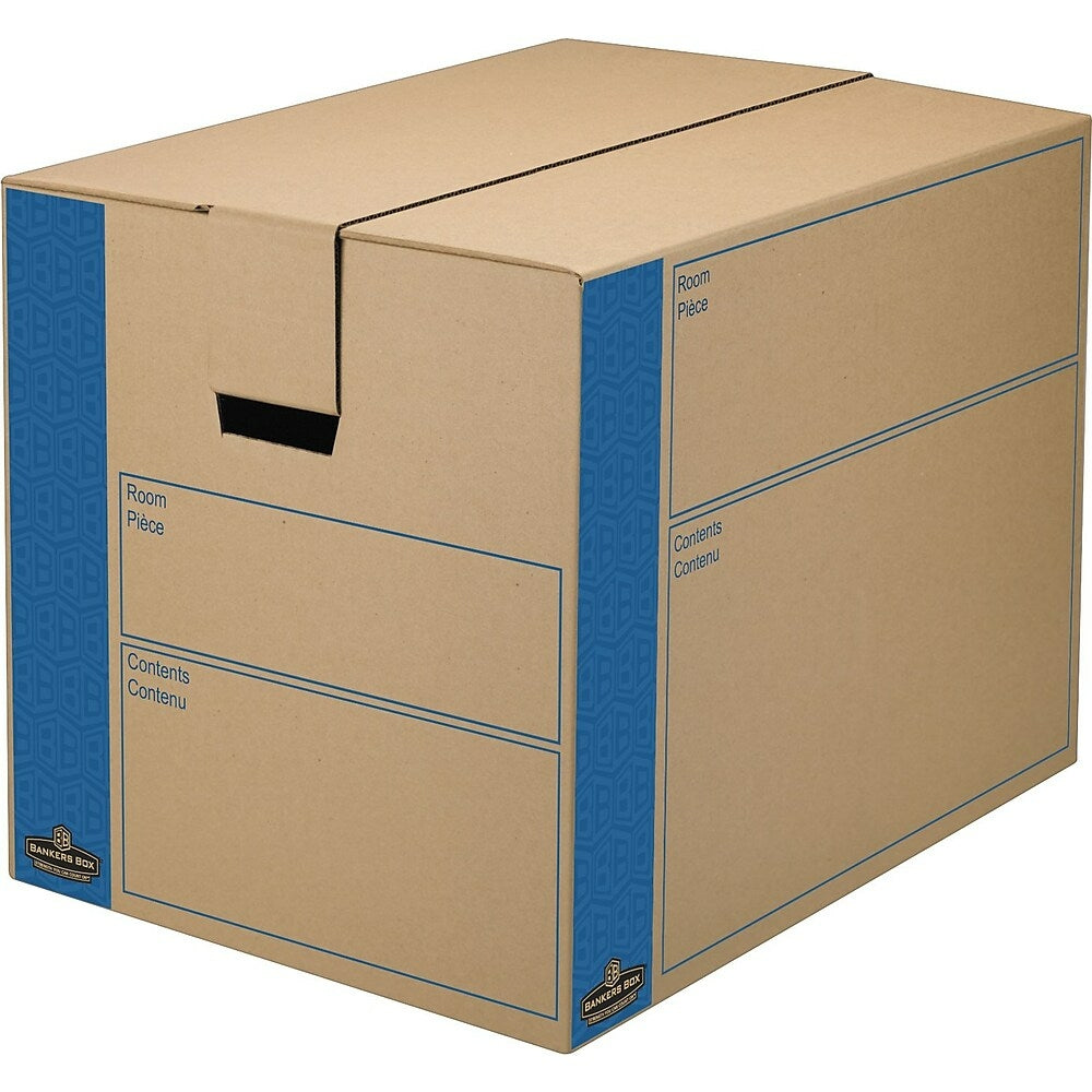 Image of Bankers Box SmoothMove PRIME Moving Box with FastFold - Medium - 18" L x 18" W x 16" H - 8 Pack