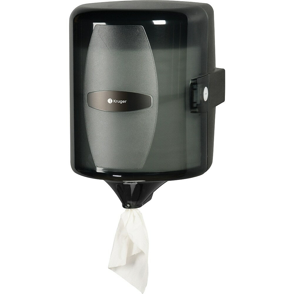Image of NOIR Centre Pull Towel Dispenser, Smoke/Black