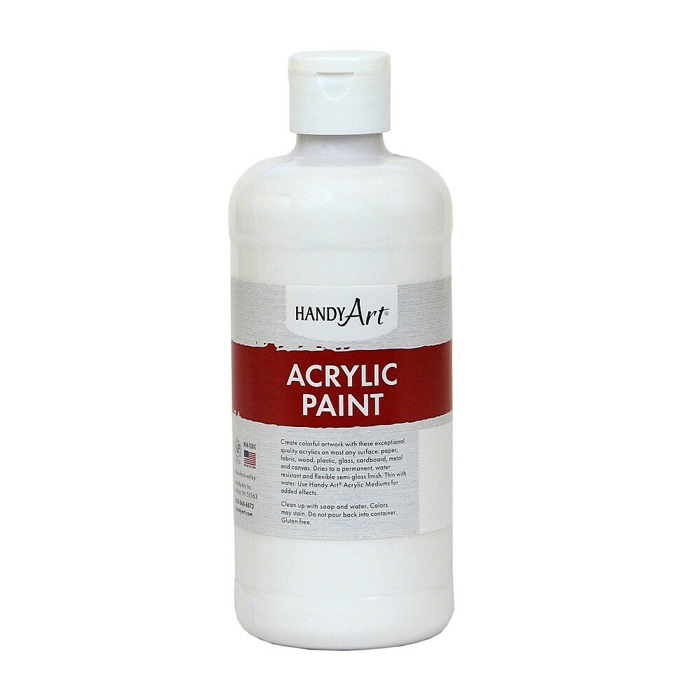 Image of Handy Art Student Acrylic Paint Titan White 16oz, 3 Pack (RPC101000)