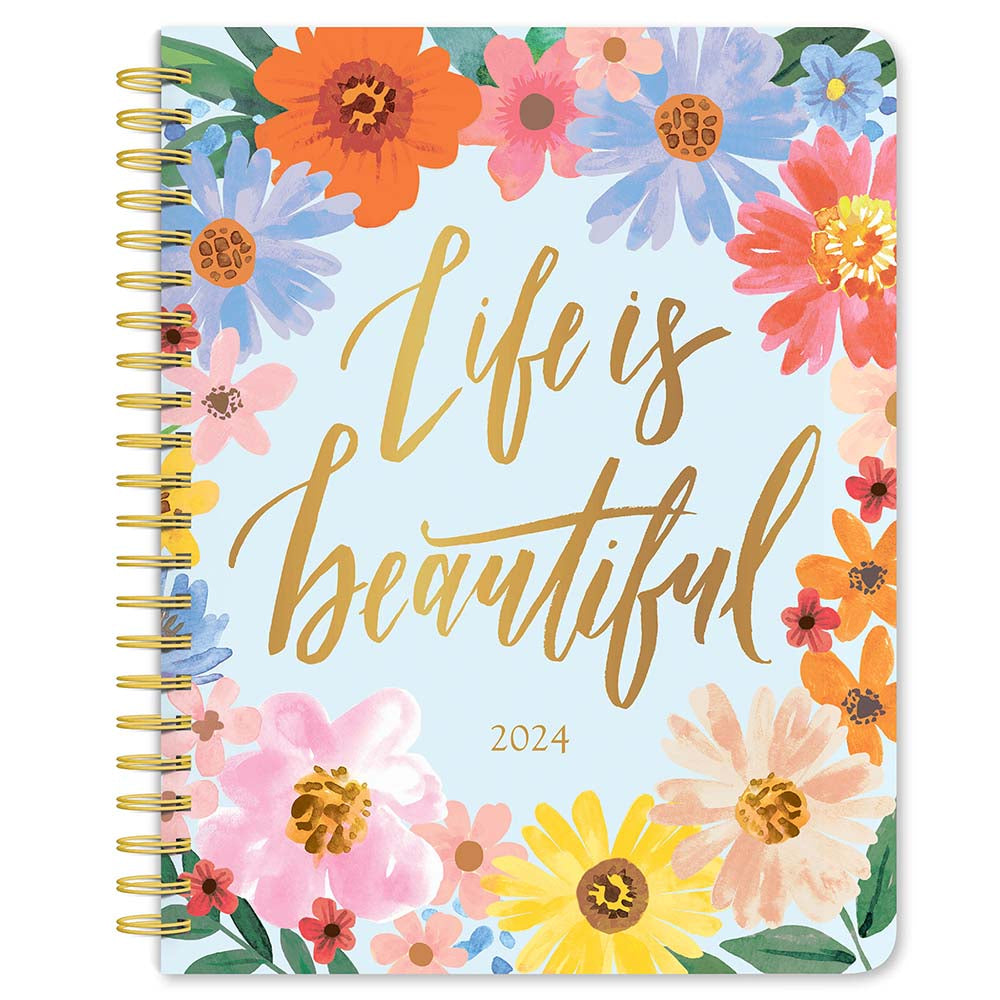 Image of BrownTrout 2024 Bonnie Marcus Weekly Desk Planner - 6" x 7.75" - Assorted - English