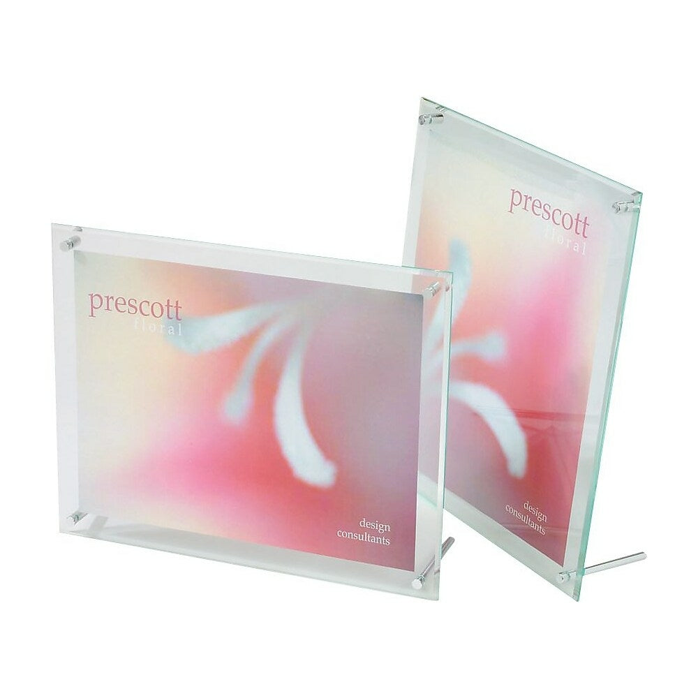 Image of Staples Acrylic Sign Holder with Bevelled-Edge, 8-1/2" x 11"