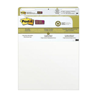 Post-it Self Stick Easel Pad with Built in Carry Handle, 25 x 30-1/2,  White, 30 Sheets Per Pad