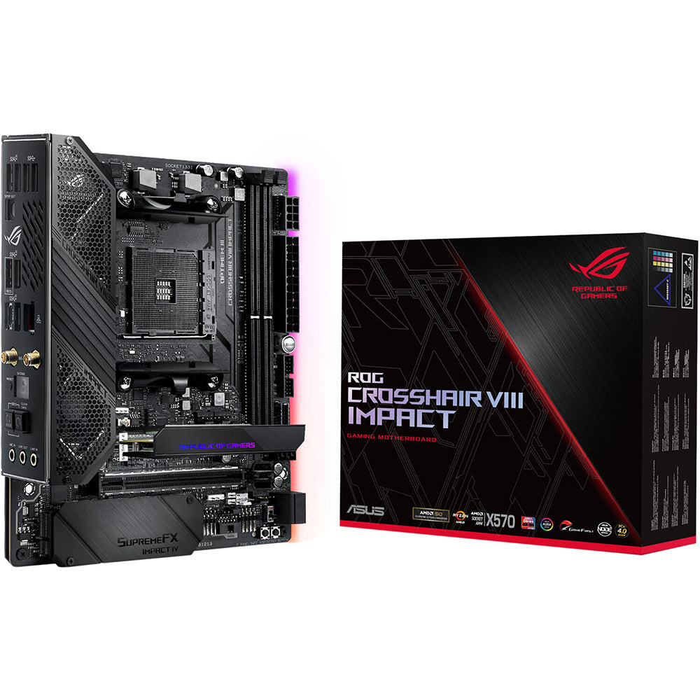 Image of ASUS ROG CROSSHAIR VIII IMPACT AMD AM4 X570 Mini-DTX enthusiast gaming motherboard