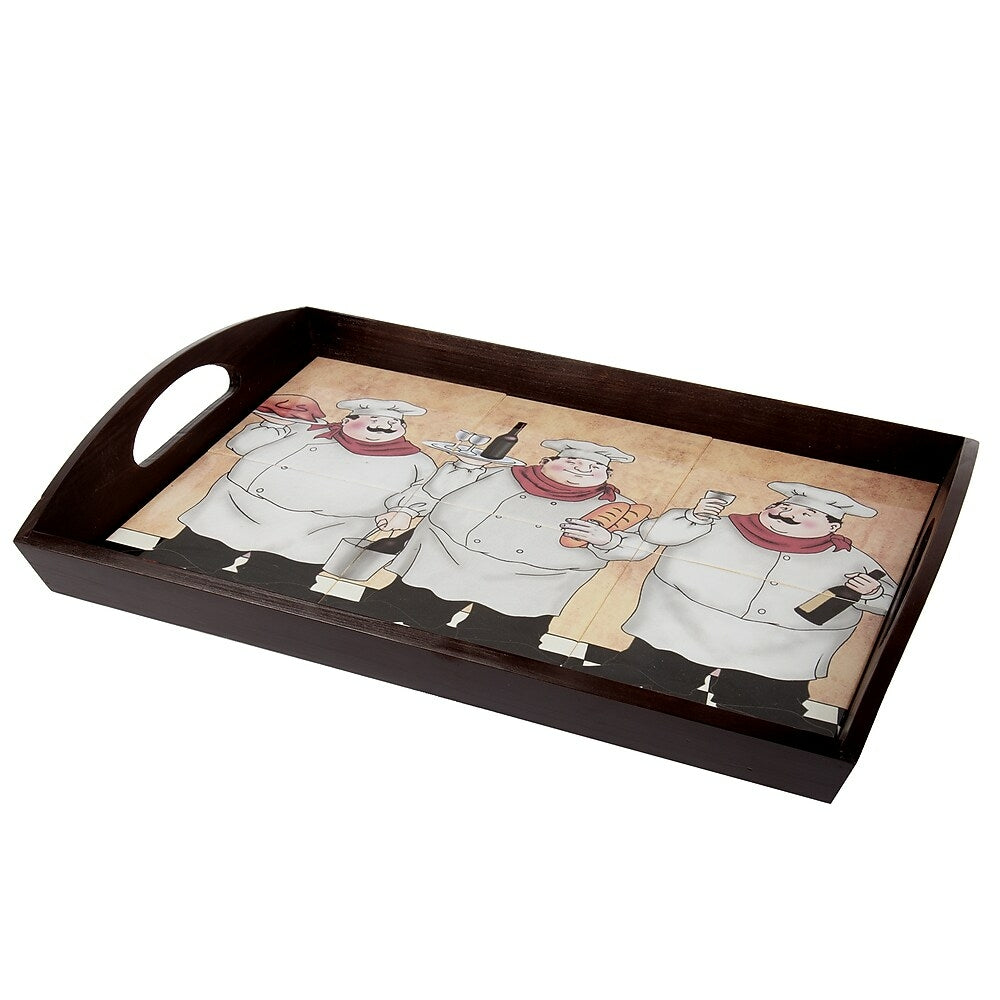 Image of Truu Design Wooden Chef Tray, 15.5 x 8.5 inches, Multicolor