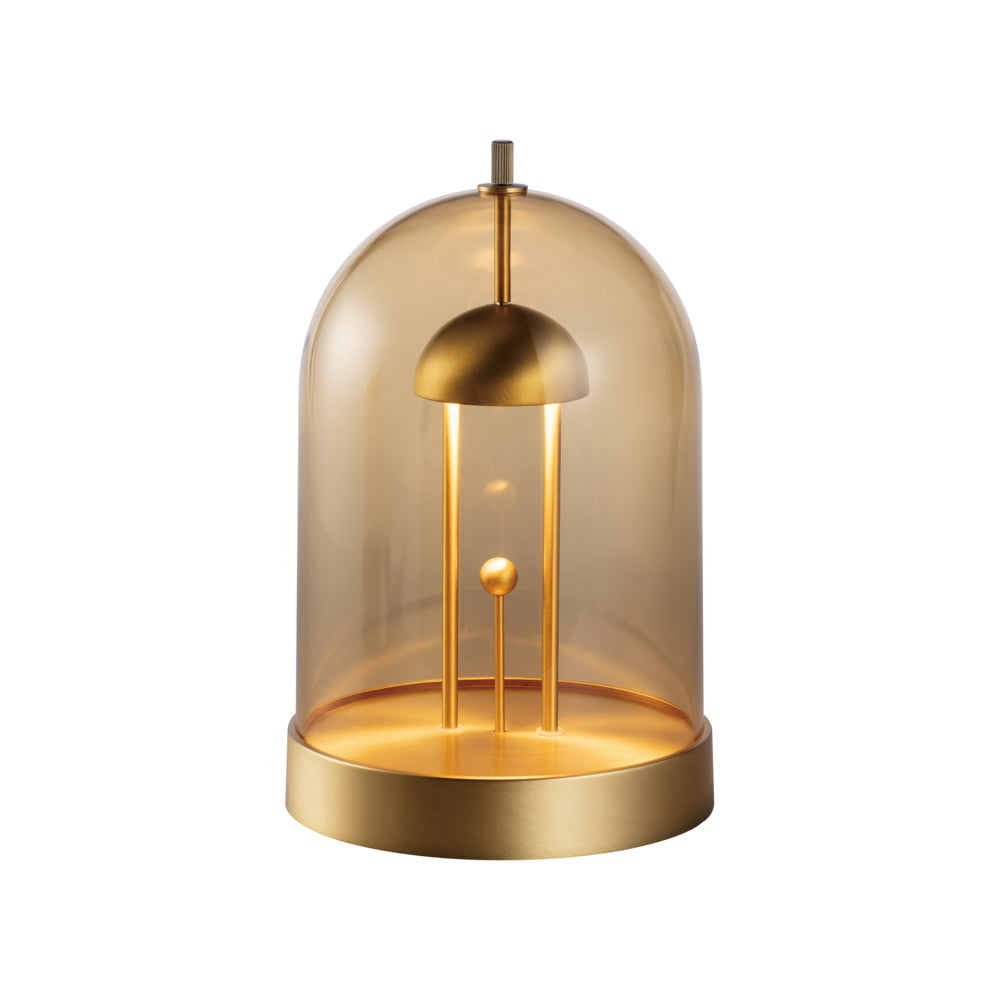 Image of TuBICen Amber LED Portable Lamp - Deluxe Brass