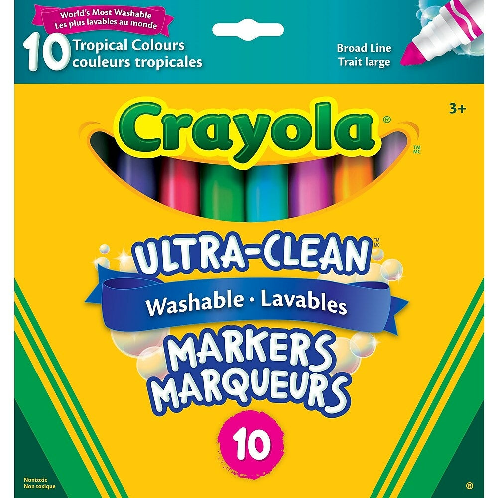 Image of Crayola Tropical Washable Markers, 10 Pack