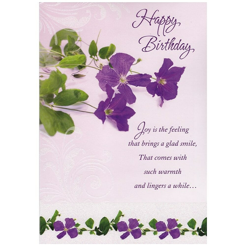 Cartes De Souhaits Joyeux Anniversaire Fleurs Violettes 18 Paquet Bureauengros Com