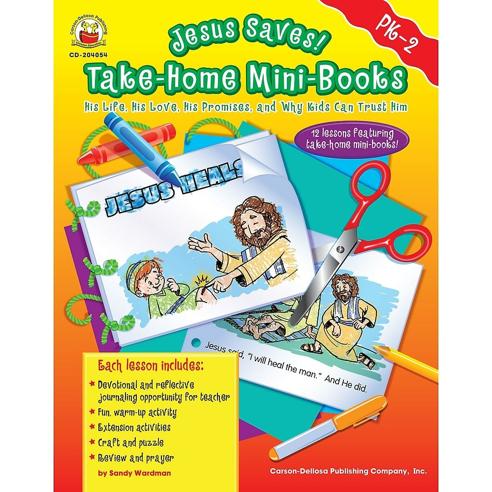 Image of eBook: Christian 204054-EB Jesus Saves Take-Home Mini-Books - Grade Pre-K - 2