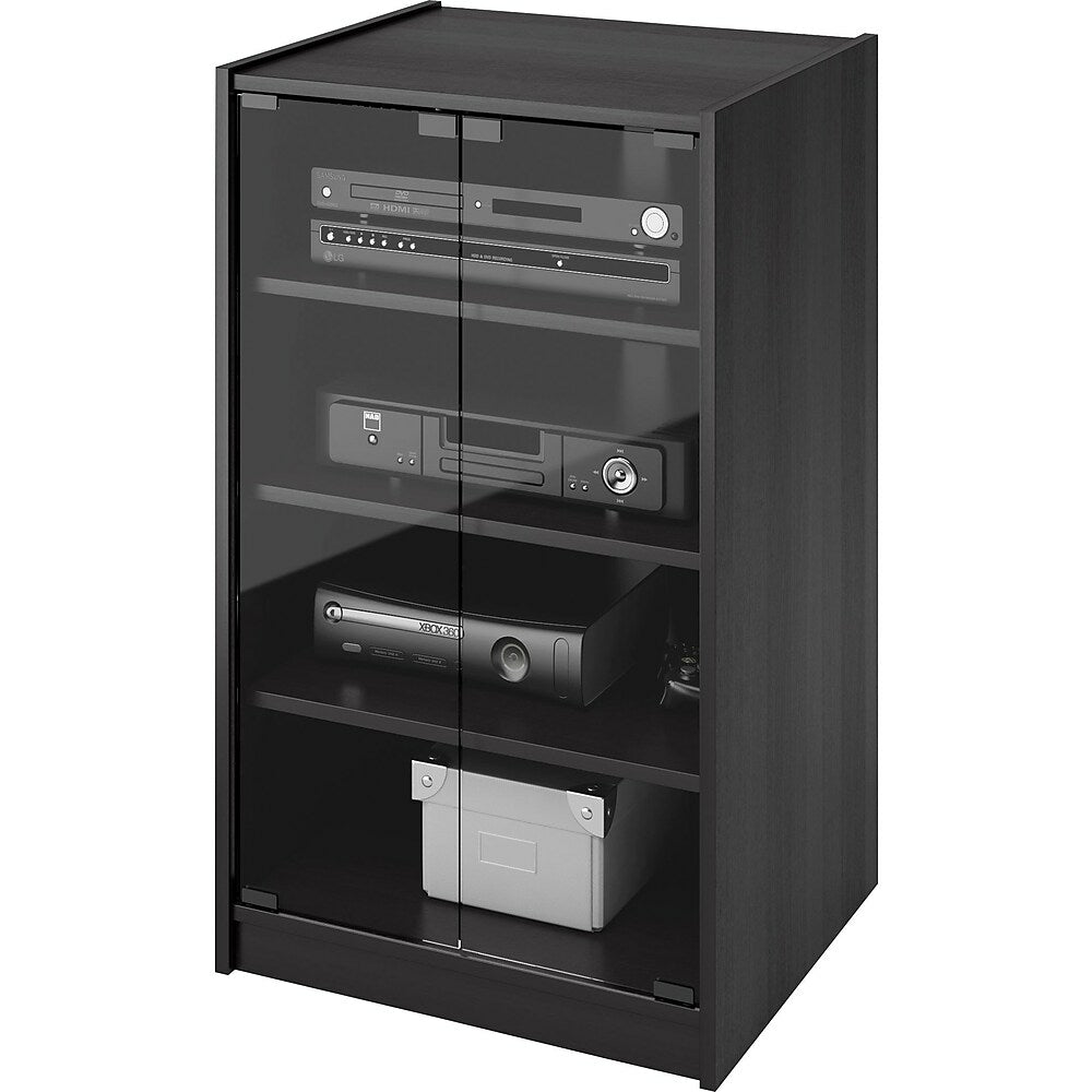 Image of Sonax Cranley Collection 21" Wide Component Stand, Midnight Black