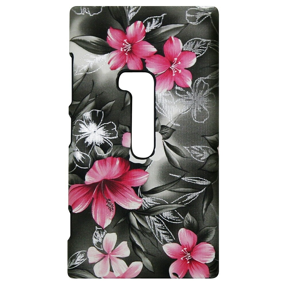 Image of Exian Floral Pattern Case for Nokia Lumia 920 - Black/Pink