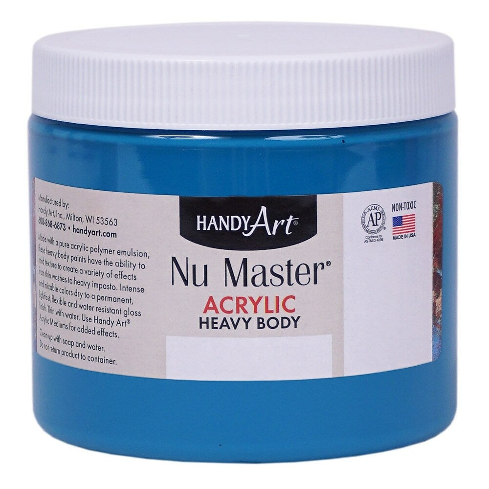 Image of Handy Art Nu Master Heavy Body Acrylic Paint 16 oz Turquoise Green