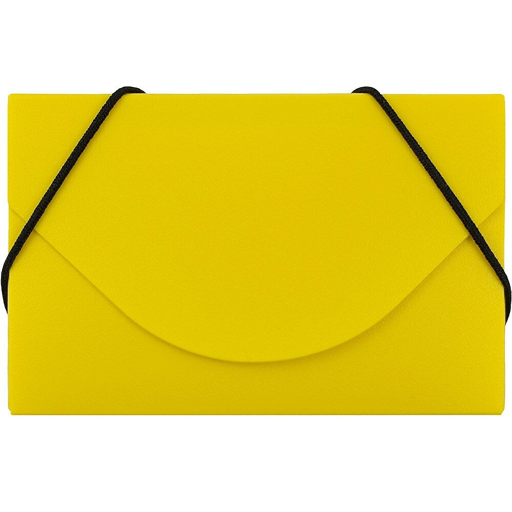 Image of JAM Paper Plastic Business Card Case, Yellow, 5 Pack (291618971g)