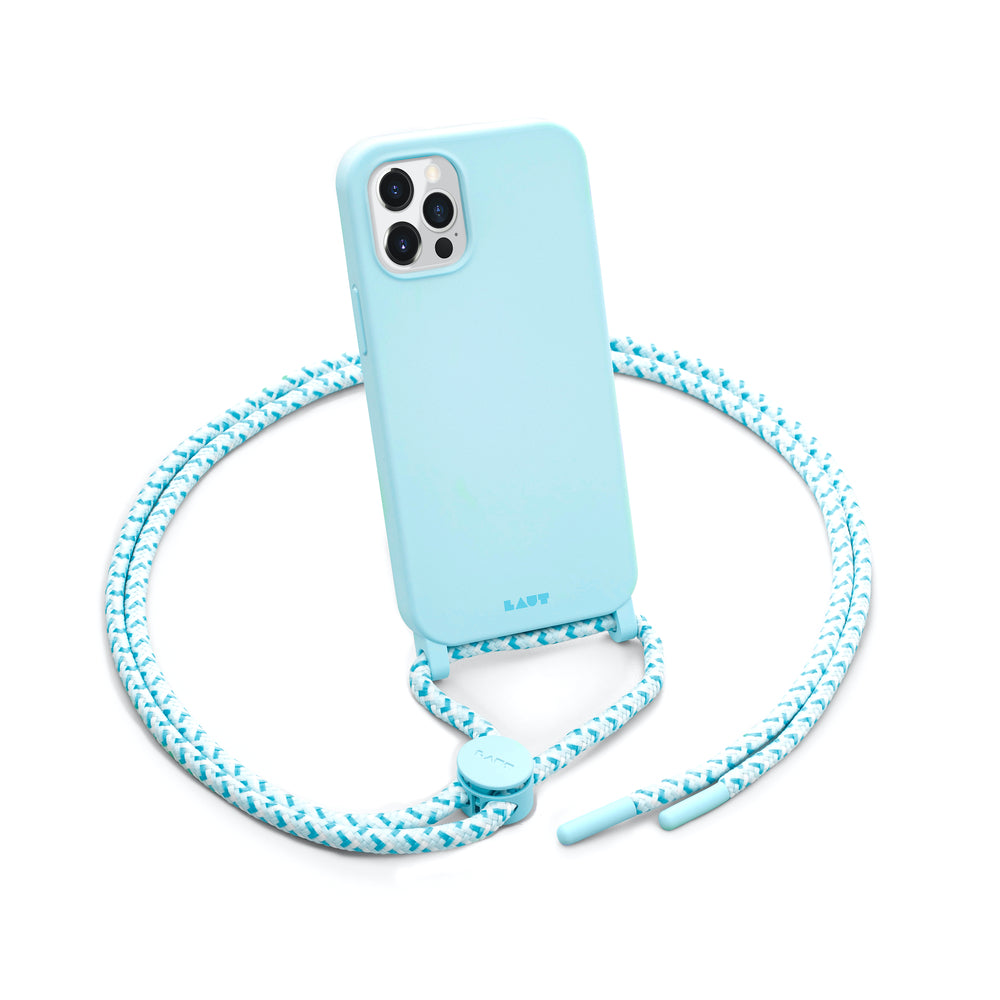 Image of LAUT PASTELS NECKLACE Case for iPhone 12, 12 Pro - Baby Blue