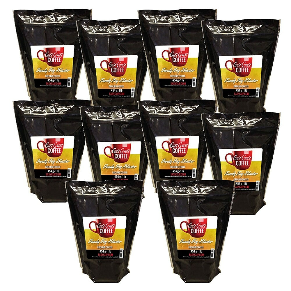 Image of East Coast Coffee Fundy Fog Blaster Medium Roast Ground Coffee - 10 Pack