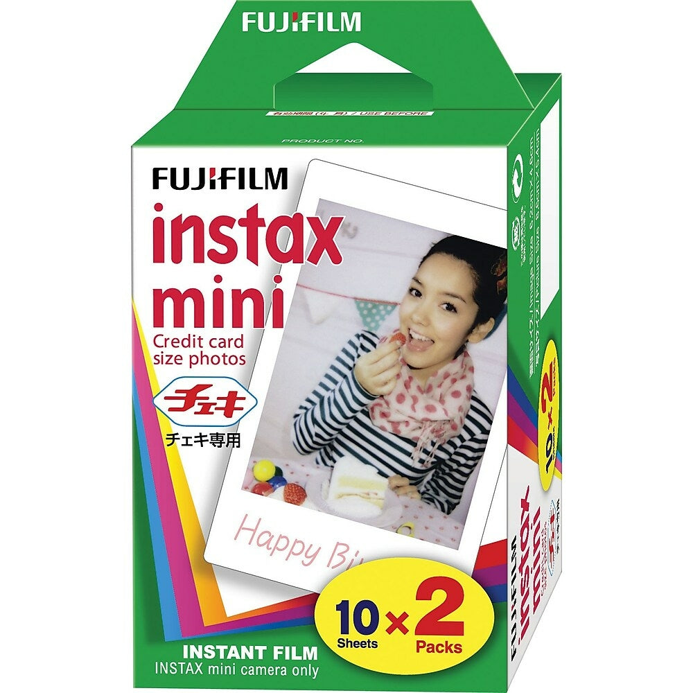 Image of Fujifilm Instax Mini Instant Film, 2 Pack, White