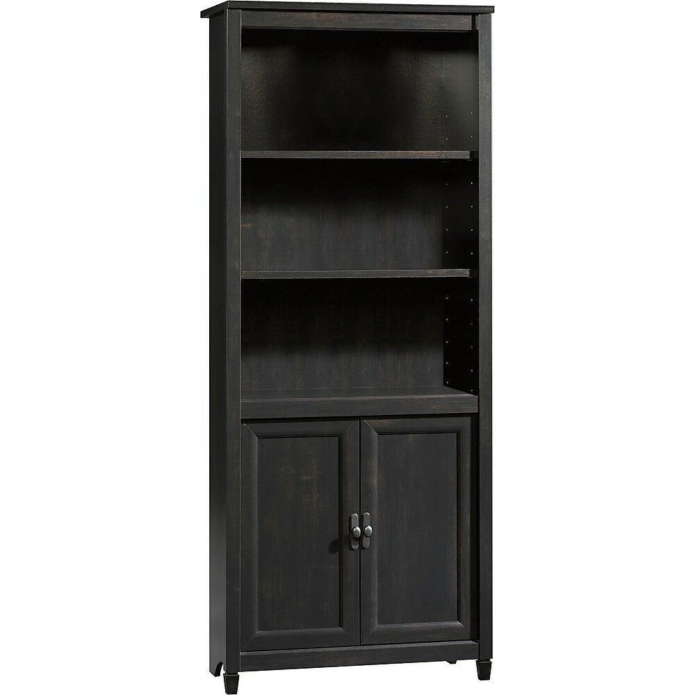 Image of Sauder Edge Water Library With Doors, Black