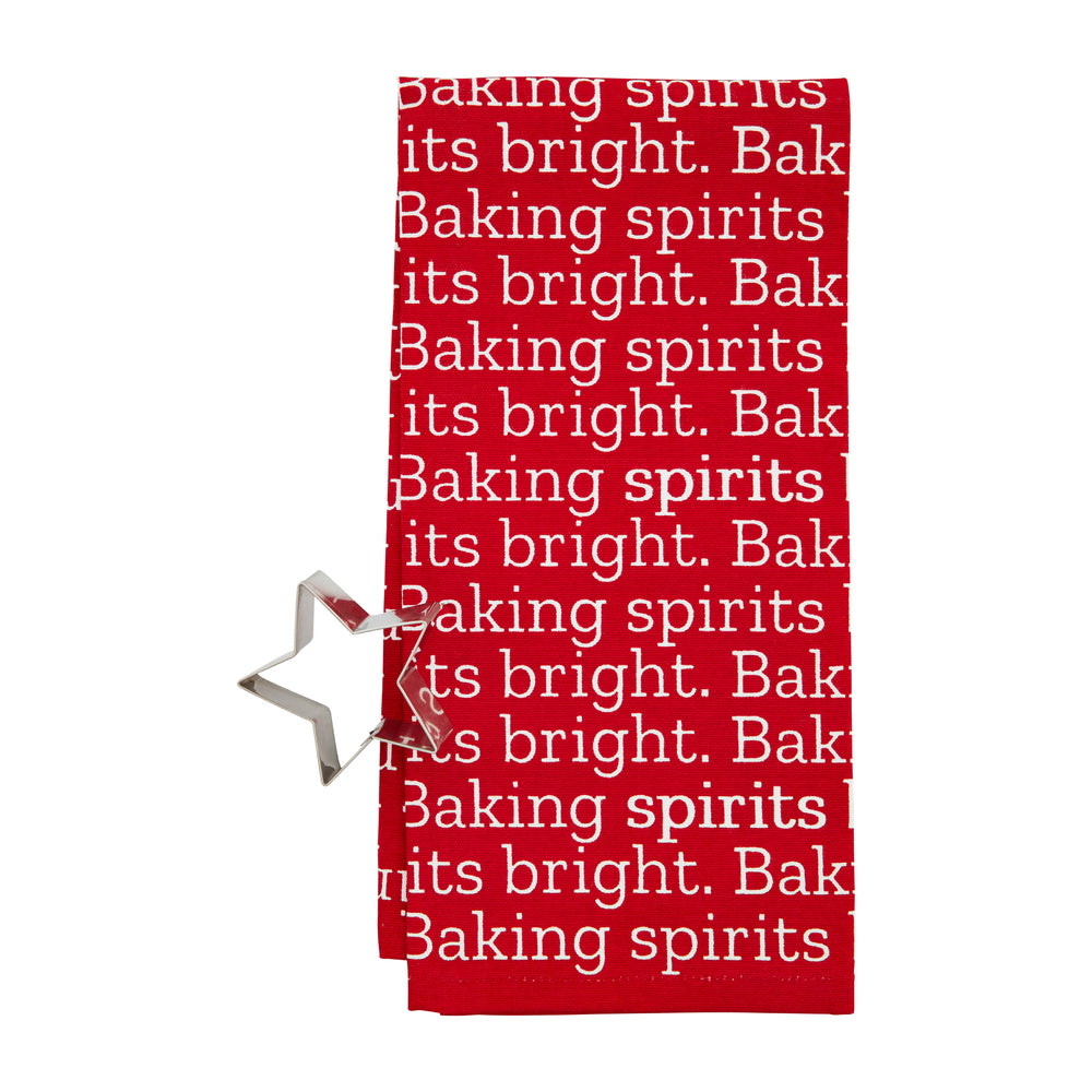Image of Mudpie Towel Cookie Cutter Set - Baking Spirits Bright (41500237B)