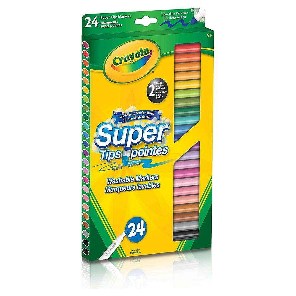 Image of Crayola Washable Super Tips Markers - 24 Pack