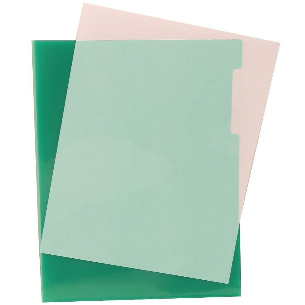 Image of JAM Paper Plastic Sleeves, 9 x 11.5, Green, 600 Pack (226325846C)