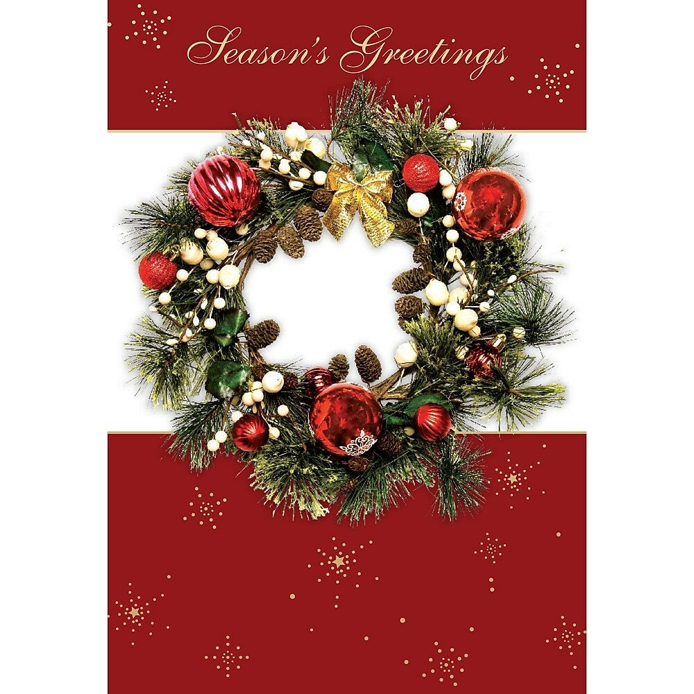 Image of Season Greetings, Wreath, 18 Pack