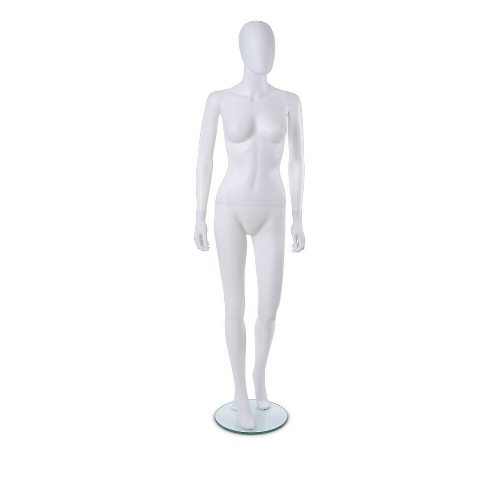 Image of Can-Bramar Adult Female Abstract Unbreakable Mannequin - Glass Base - Blown White (PL-F2)