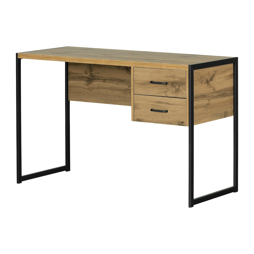 Image of South Shore Mezzy Small Computer Desk - Nordik Oak, Brown