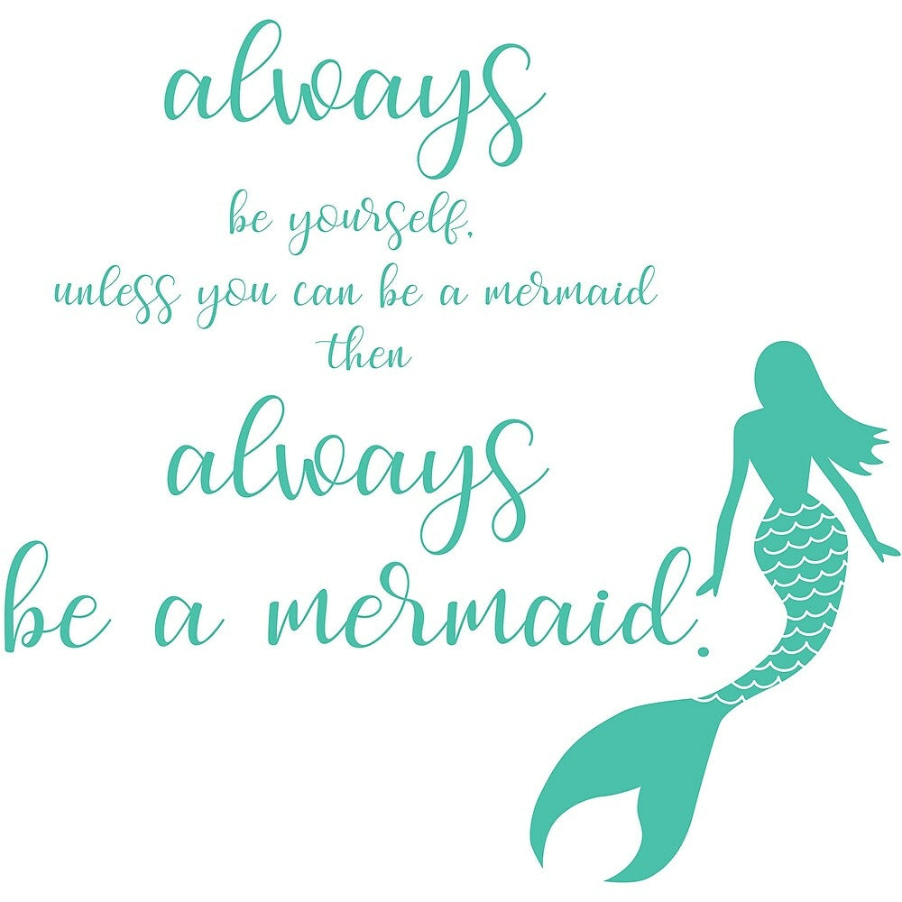 Image of WallPops Always be a Mermaid Wall Quote, Green