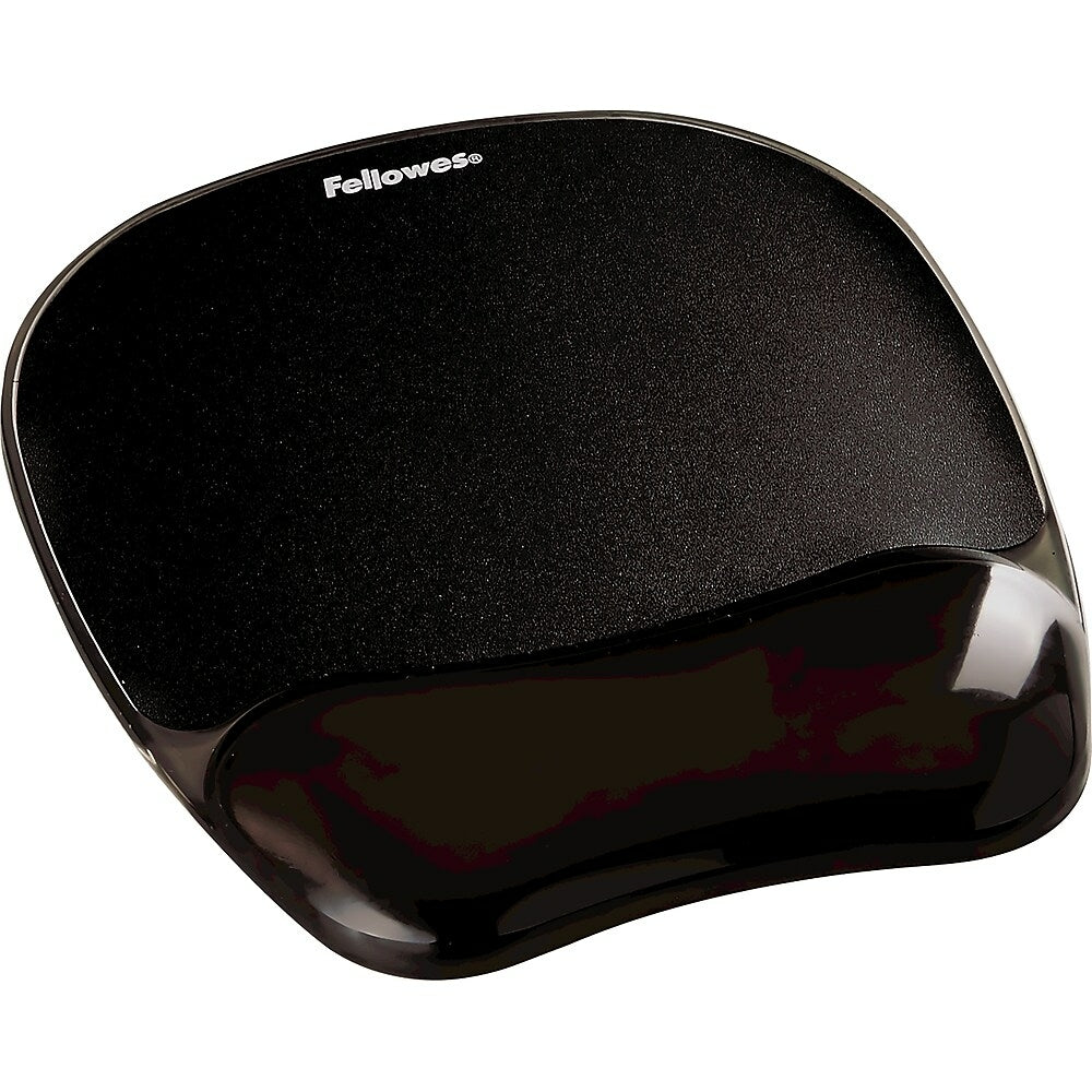 Image of Fellowes Crystal Gel Mouse Pad/Wrist Rest, Black