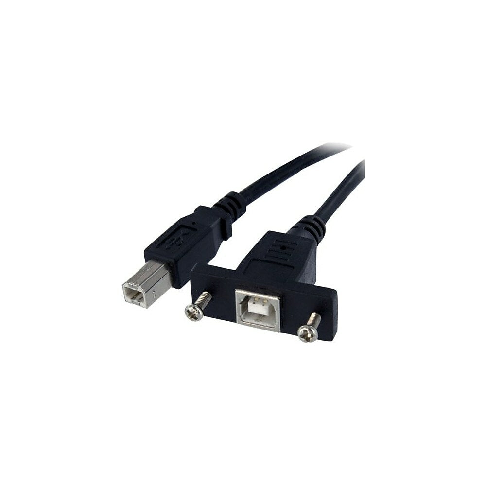 Image of StarTech USBPNLBFBM1 1' USB B/B Female to Mail Cable