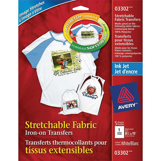 Papier transfert pour textile clair - 5 feuilles - Transferts et