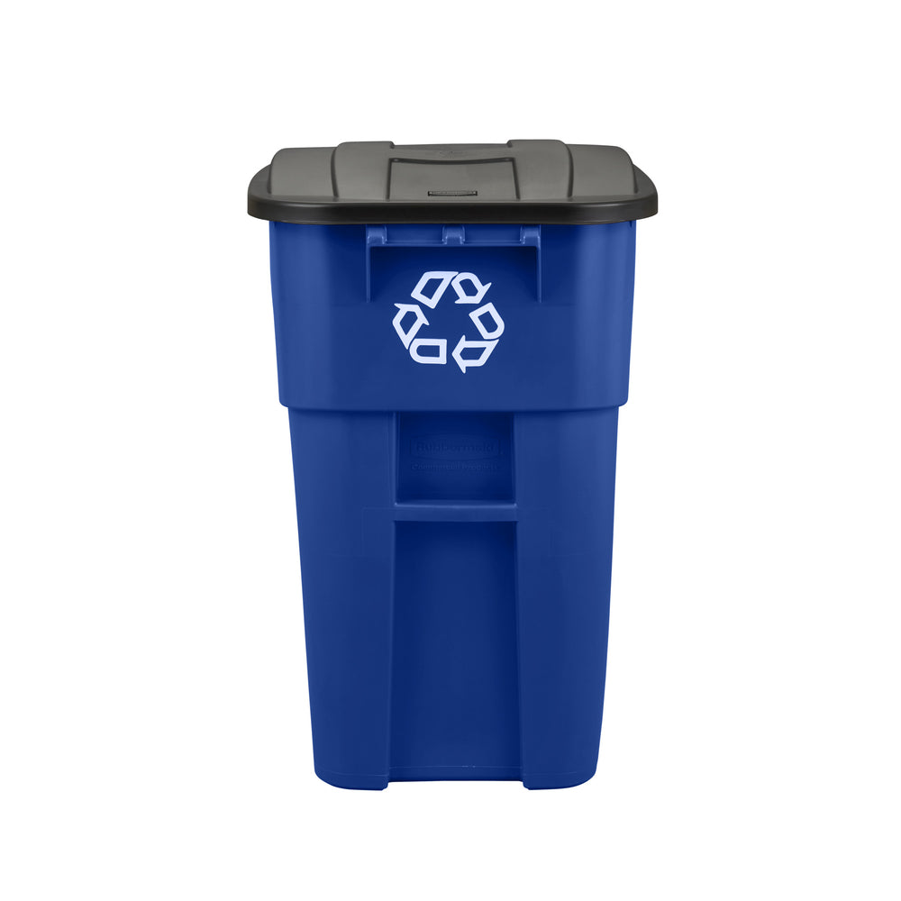 Image of Rubbermaid BRUTE Roll Out Recycling Container, Blue