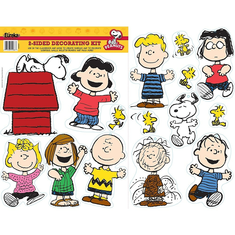 Image of Eureka Two-Sided Deco Kit, Peanuts Classic Characters (EU-840227)