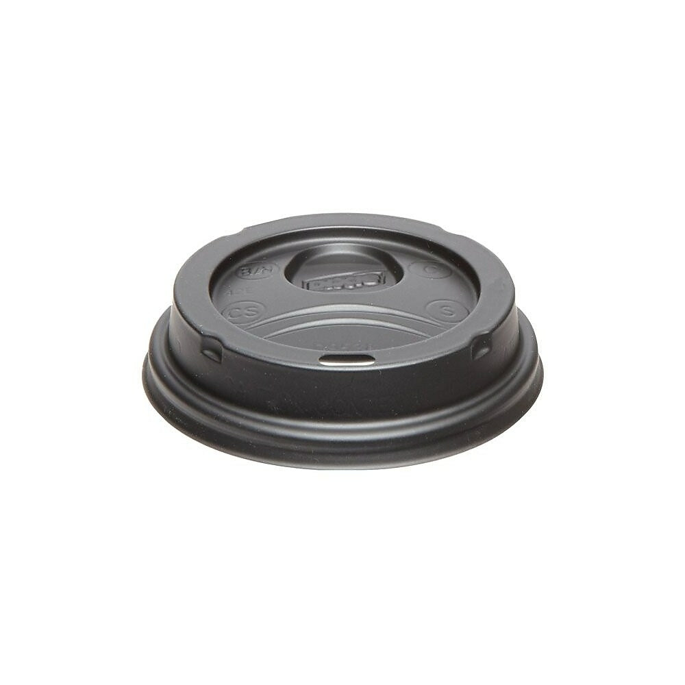 Image of Dixie Plastic Dome Lid For 8 oz. Cups, Black, 1000 Pack