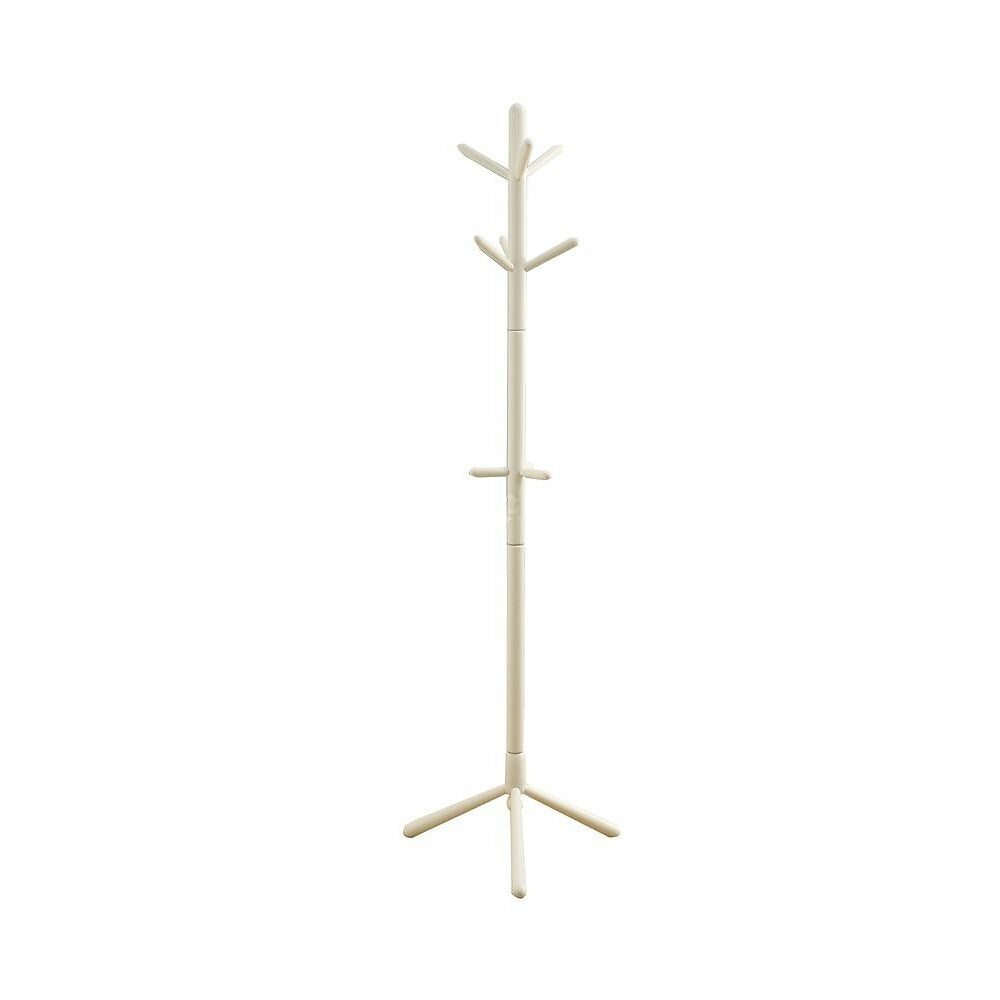 Image of Monarch I 2002 Contemporary Solid Wood Coat Rack, White