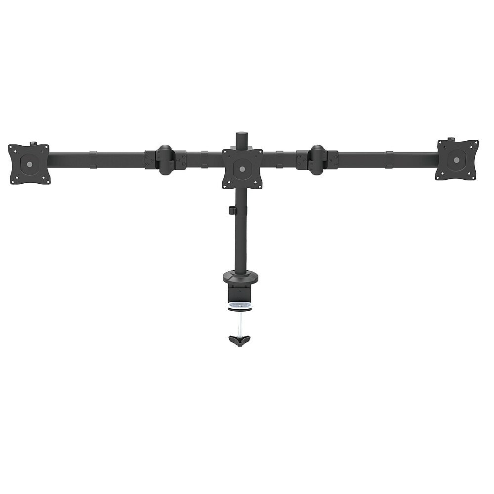 Image of StarTech Desk-Mount Triple Monitor Arm, Articulating (ARMTRIO), Black
