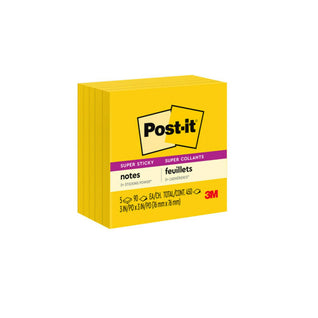 Post-it Grandes notes super collantes, 27,9 x 27,9 cm, 30 feuilles/bloc, 1  bloc (BN11), grand papier jaune vif, super pouvoir collant, colle et  resticks : : Fournitures pour le bureau