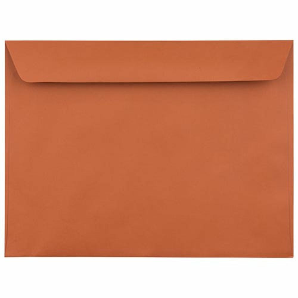 Image of JAM Paper Booklet Envelopes - 9" x 12" - Dark Orange - 25 Pack