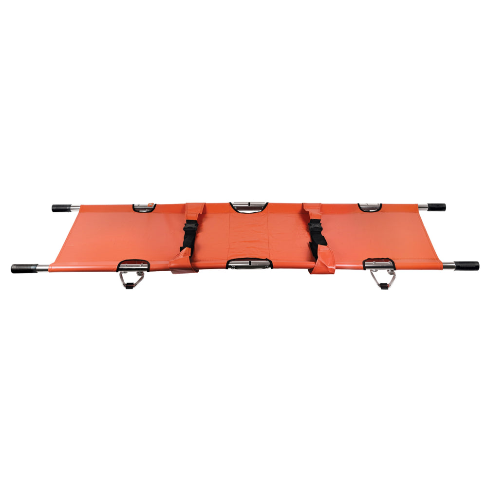 Image of First Aid Central Double-Fold Aluminium Stretcher - Orange