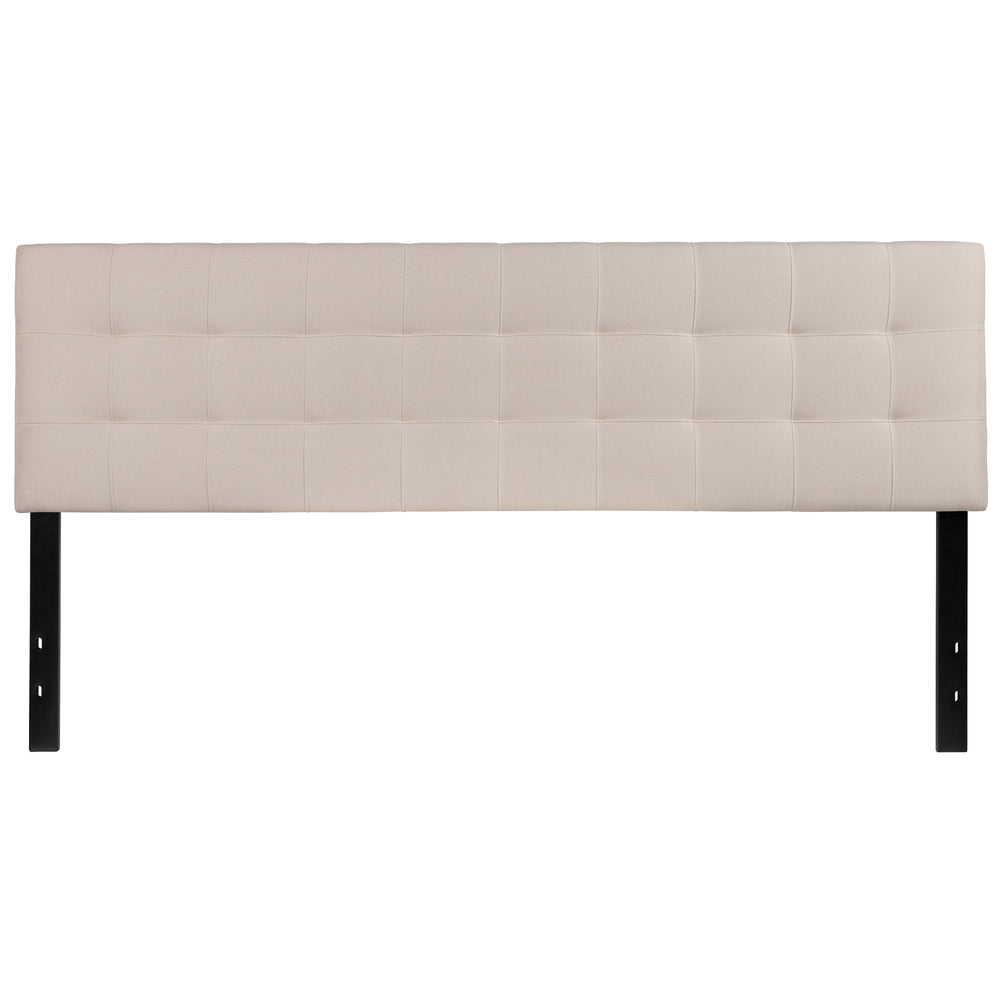 Image of Flash Furniture Bedford Tufted Upholstered King Size Headboard - Beige Fabric